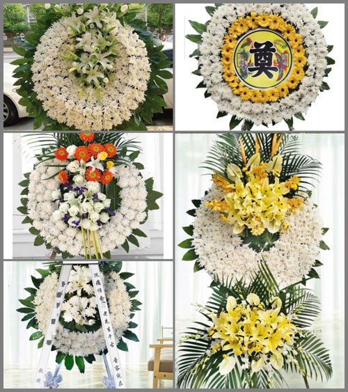 福建龙岩永定区堂堡乡村中村花圈速递